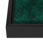 Emerald Scraped Texture Framed Canvas Print Gallery Image 3