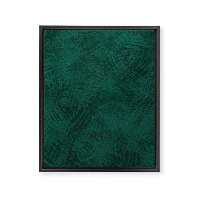 Emerald Scraped Texture Framed Canvas Print Gallery Image 1