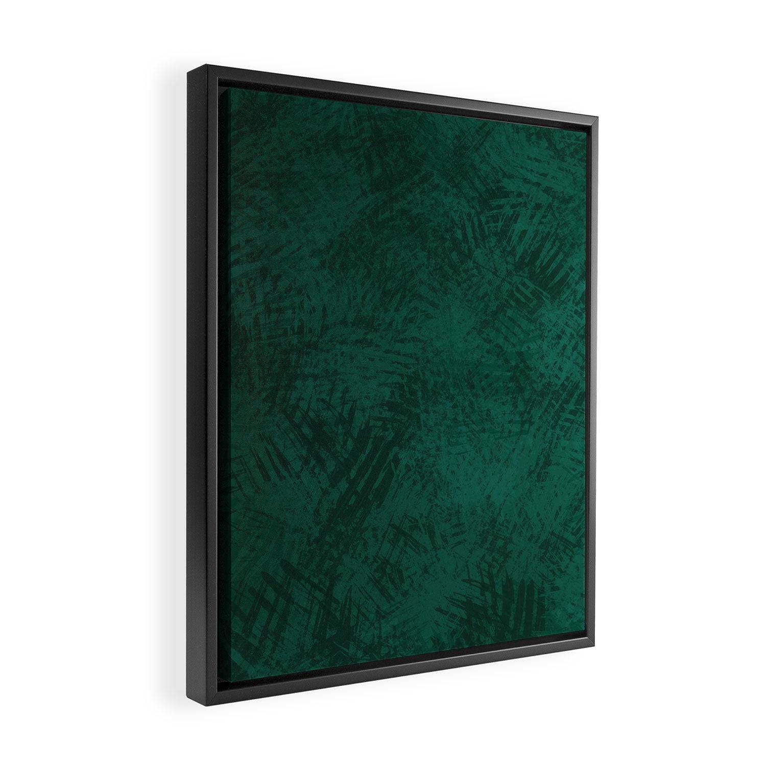Emerald Scraped Texture Framed Canvas Print Gallery Image 2