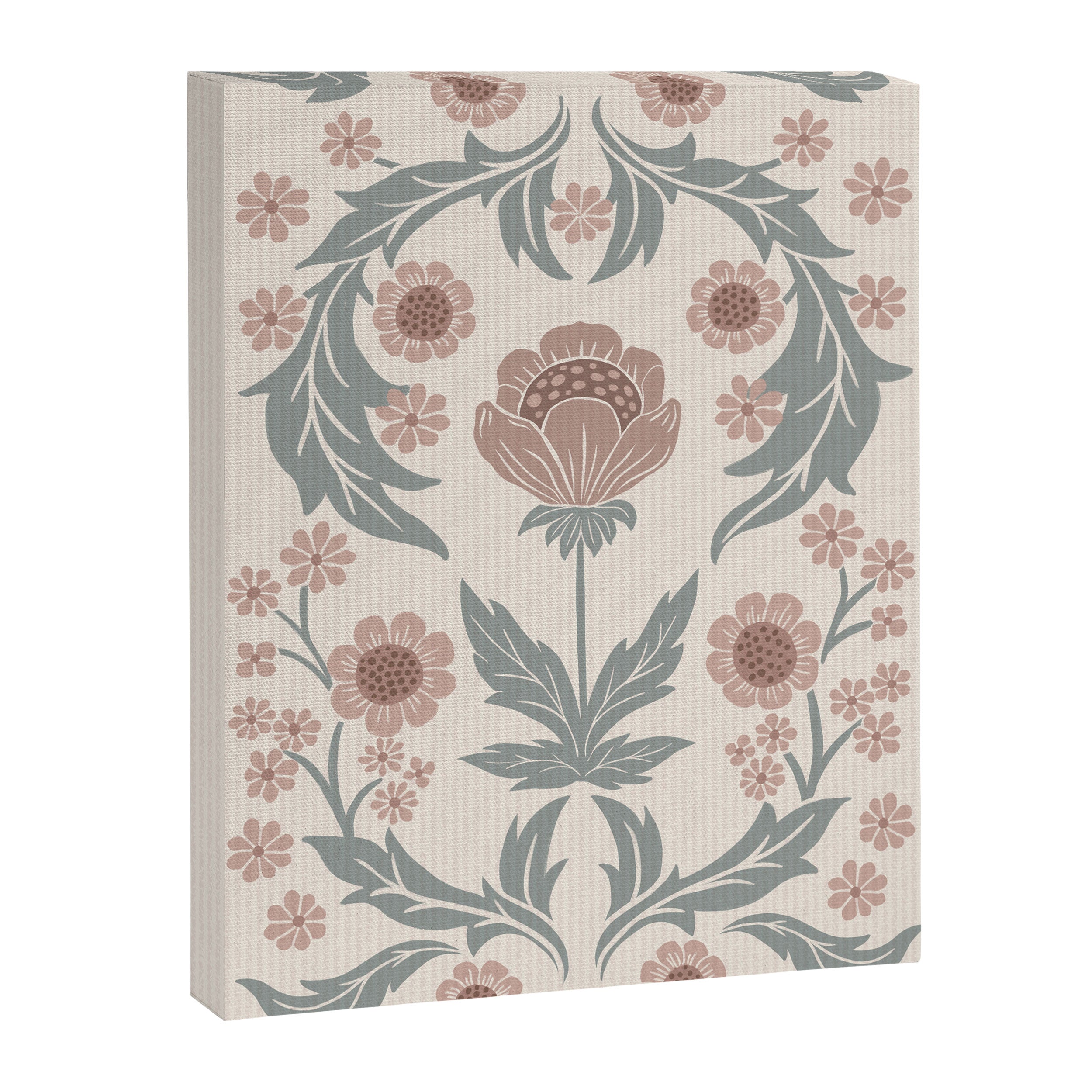 English Cottage Dusty Pink Posy Canvas Print Gallery Image 6