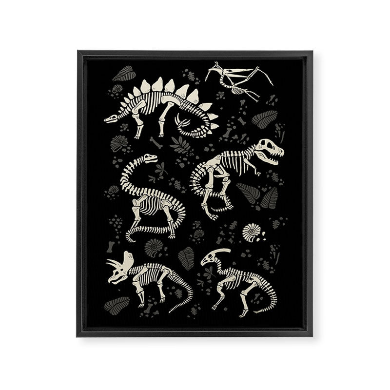Excavated Dinosaur Fossils Framed Canvas Print Gallery Image 6