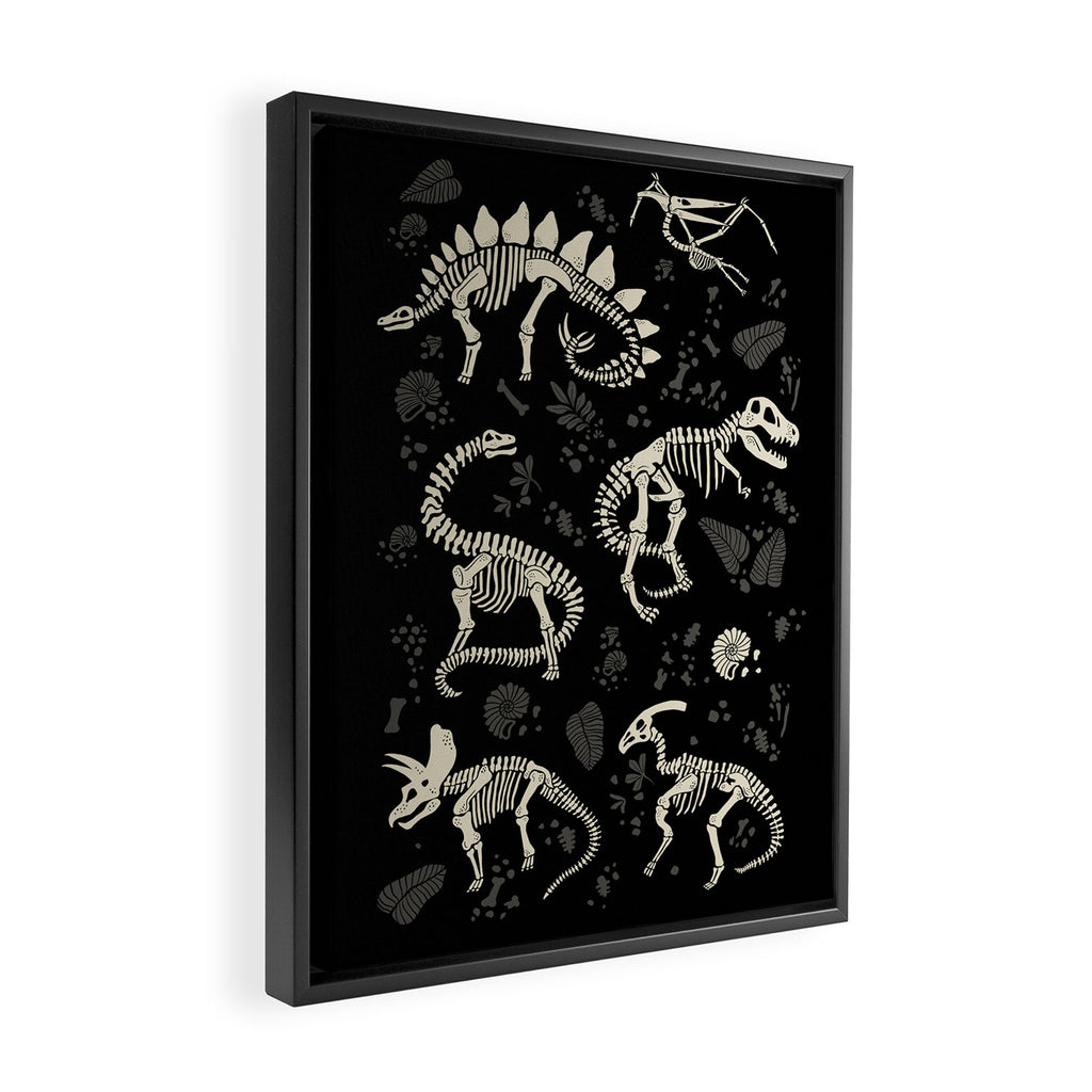 Excavated Dinosaur Fossils Framed Canvas Print Gallery Image 2