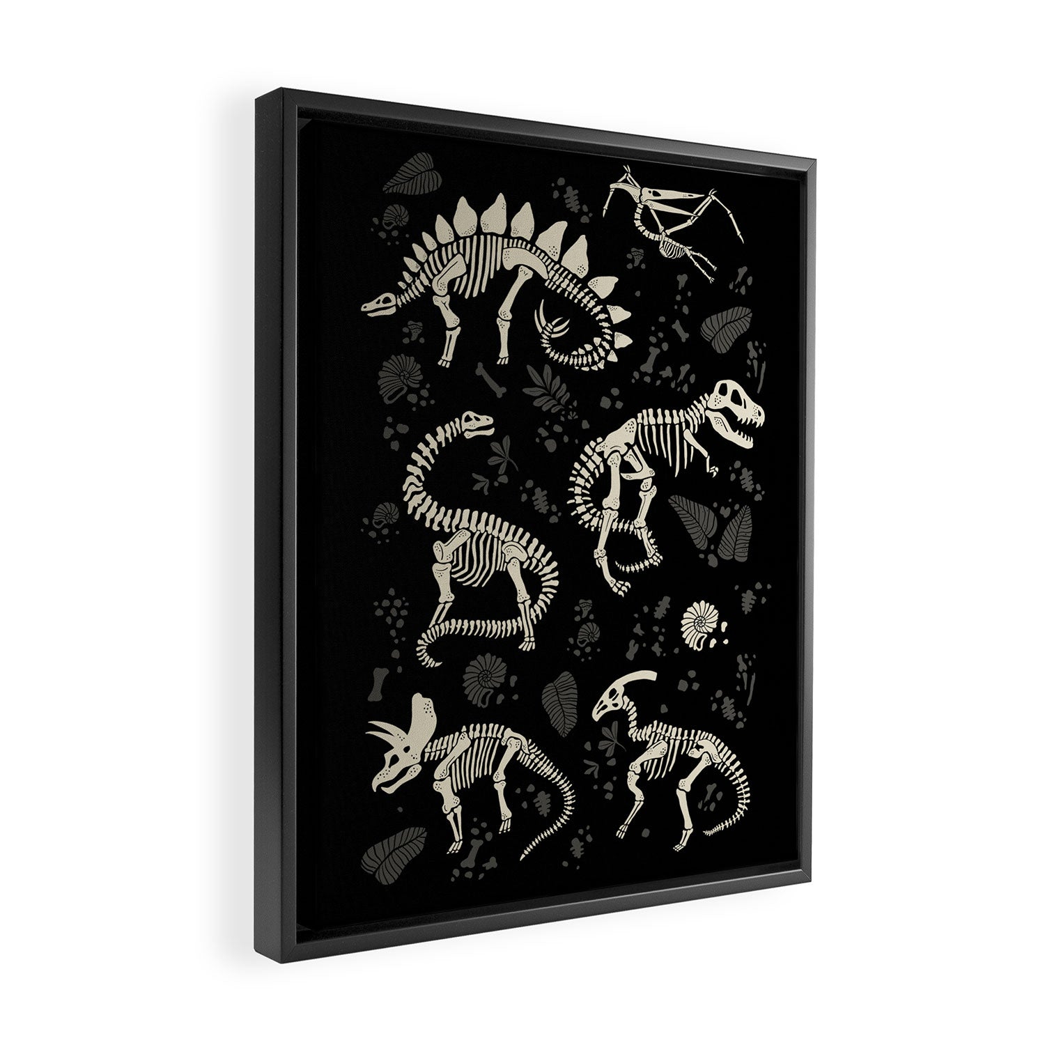 Excavated Dinosaur Fossils Framed Canvas Print Gallery Image 2