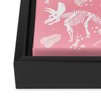 Excavated Dinosaur Fossils in Candy Pink Framed Canvas Print Gallery Image 3