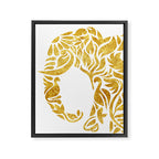 Floral Elephant in Gold Framed Canvas Print Gallery Image 8