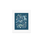 Folk Dinosaurs in Blue Art Print Gallery Image 1