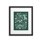 Folk Floral Dinosaur Framed Art Print Gallery Image 6