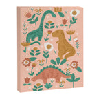 Folk Floral Dinosaurs in Pink Canvas Print Gallery Image 6