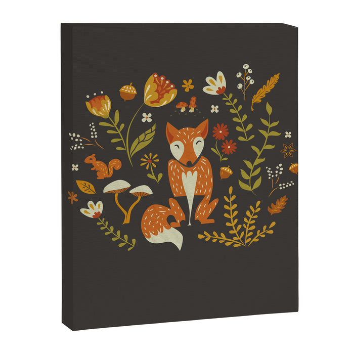 Fox in an Autumn Garden Canvas Print Gallery Image 1