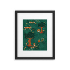Foxes Playing in the Emerald Forest Framed Art Print Gallery Image 5