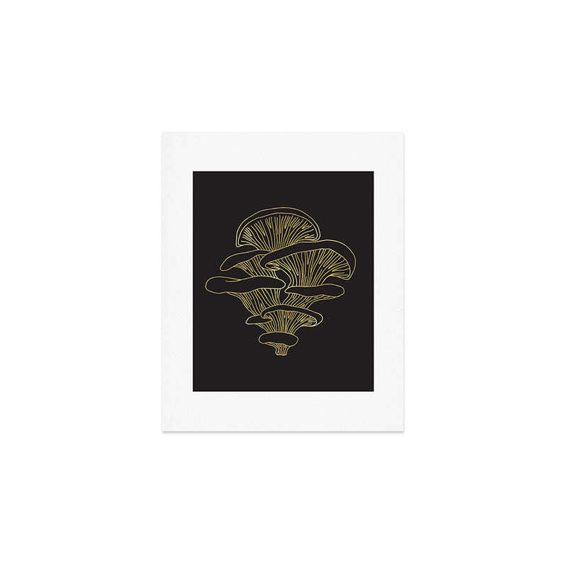 Gilded Oyster Mushroom Art Print Gallery Image 1