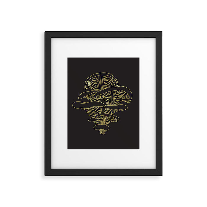 Gilded Oyster Mushroom Framed Art Print Gallery Image 1