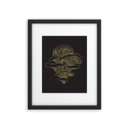 Gilded Oyster Mushroom Framed Art Print Gallery Image 4