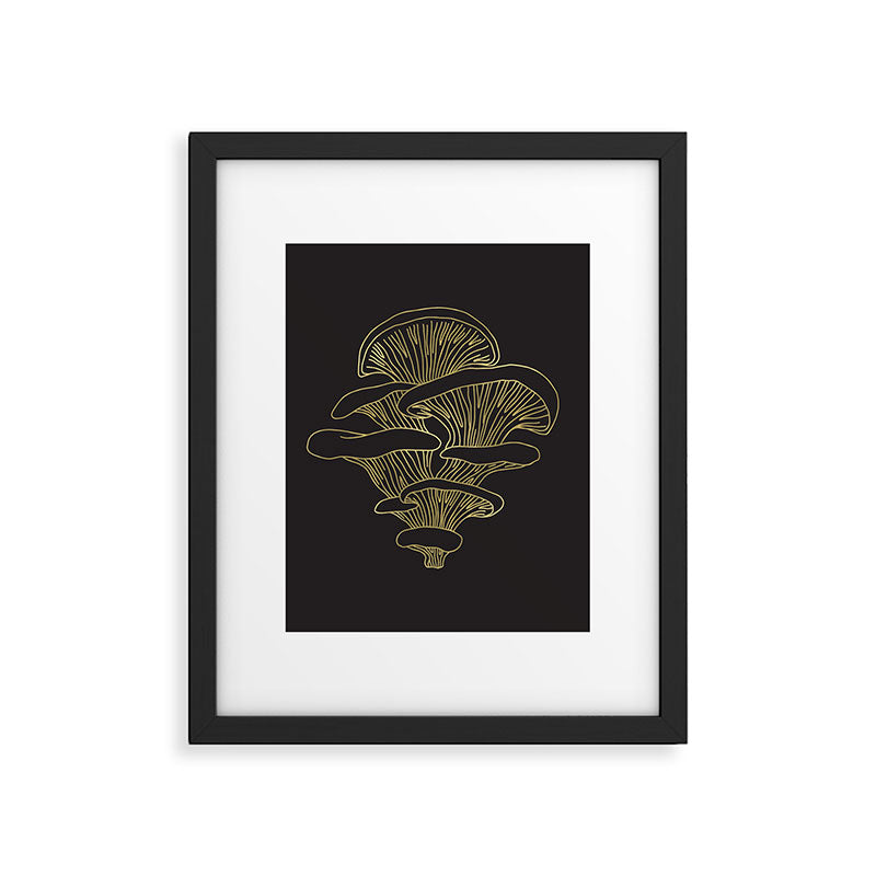 Gilded Oyster Mushroom Framed Art Print Gallery Image 4
