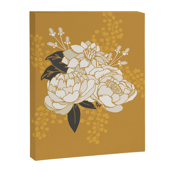 Glam Florals - Gold Canvas Print Gallery Image 1