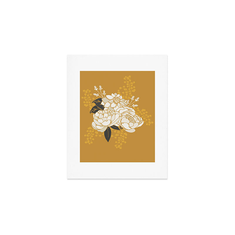 Glam Florals - Gold Art Print Gallery Image 1