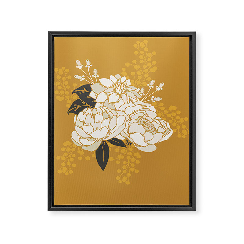 Glam Florals - Gold Framed Canvas Print Gallery Image 6