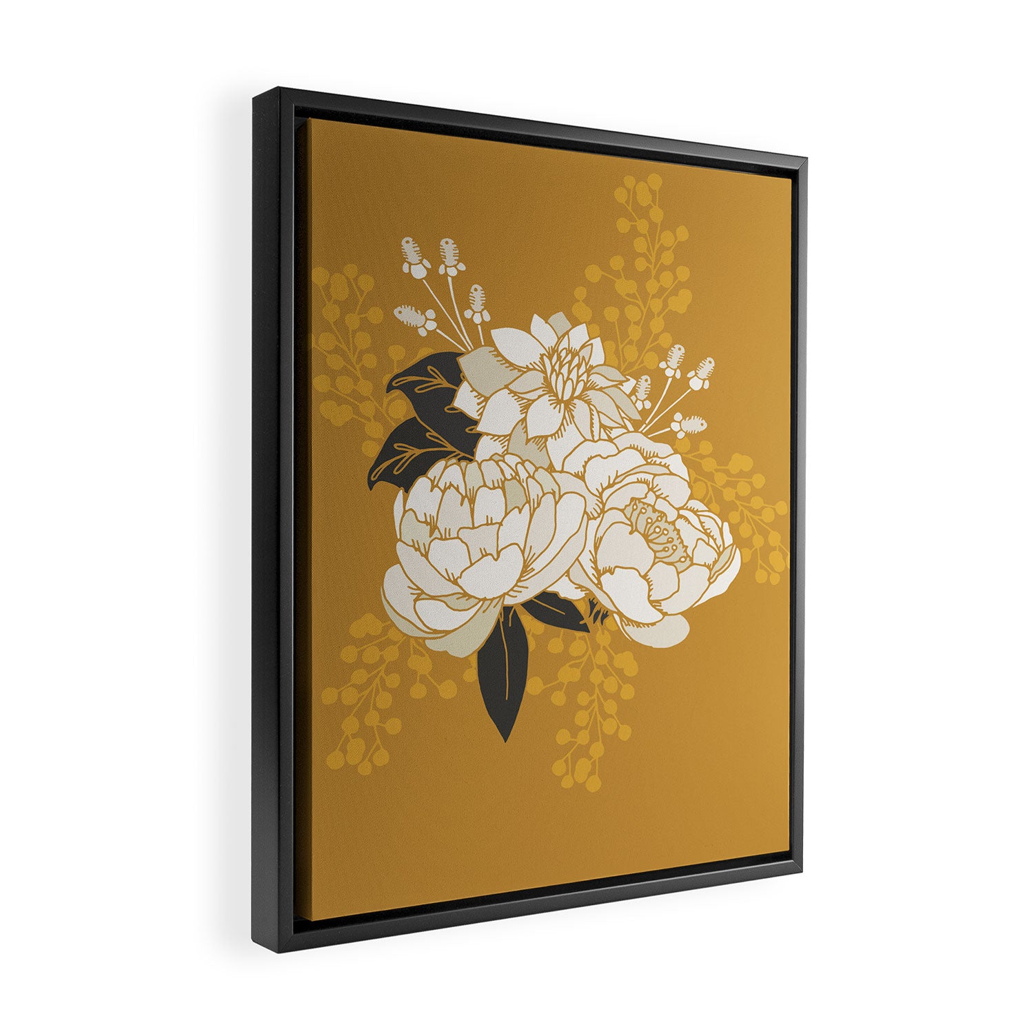 Glam Florals - Gold Framed Canvas Print Gallery Image 2