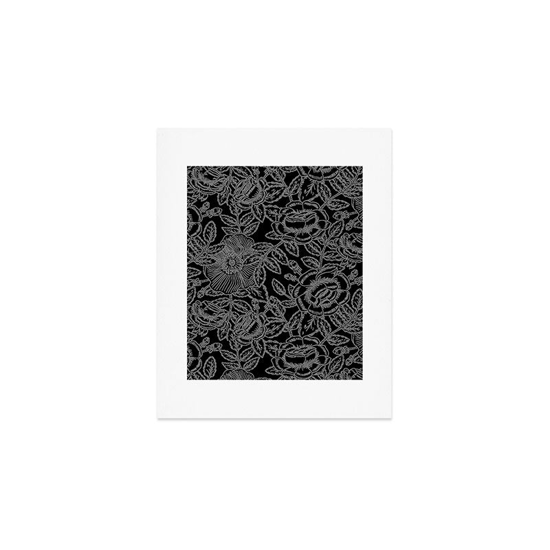 Gothic Country Rose in Black Art Print Gallery Image 1