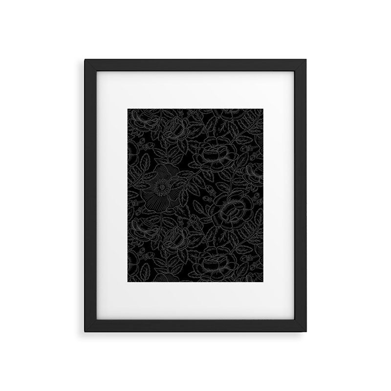 Gothic Country Rose in Black Framed Art Print Gallery Image 6