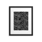 Gothic Rose in Black and White Framed Art Print Gallery Image 6