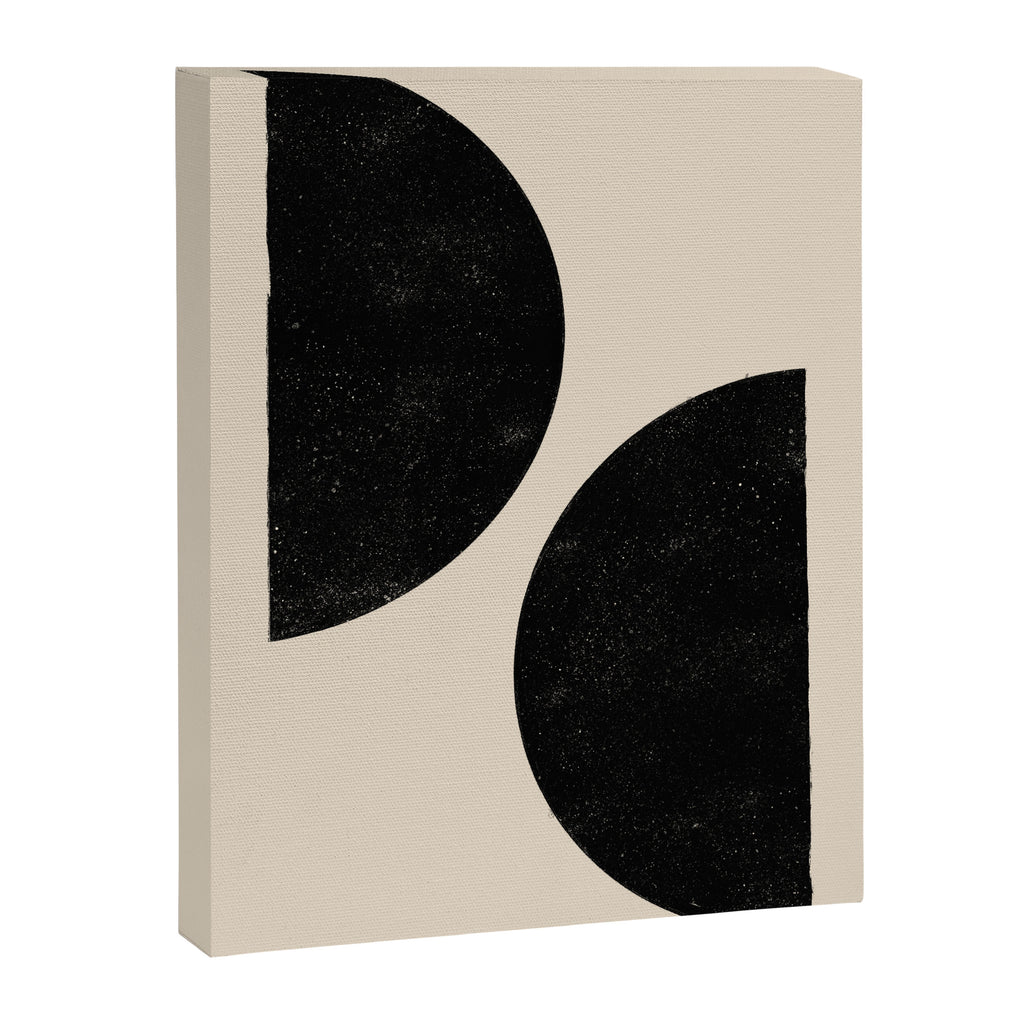 Half Moons in Black + Cream Canvas Print Gallery Image 6