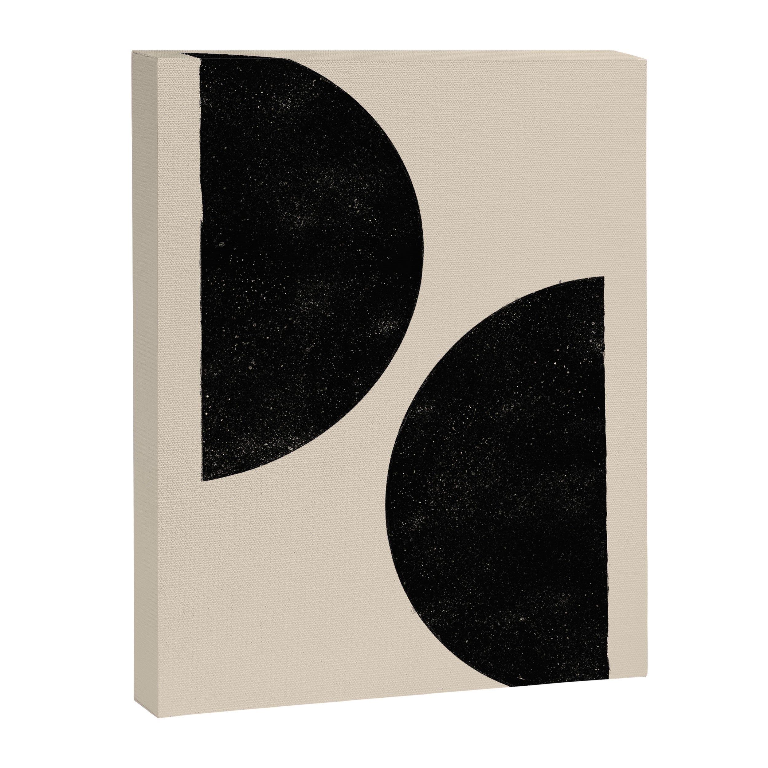 Half Moons in Black + Cream Canvas Print Gallery Image 6
