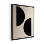 Half Moons in Black + Cream Framed Canvas Print Gallery Image 2