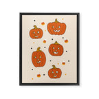 Happy Pumpkins - Beige Framed Canvas Print Gallery Image 6