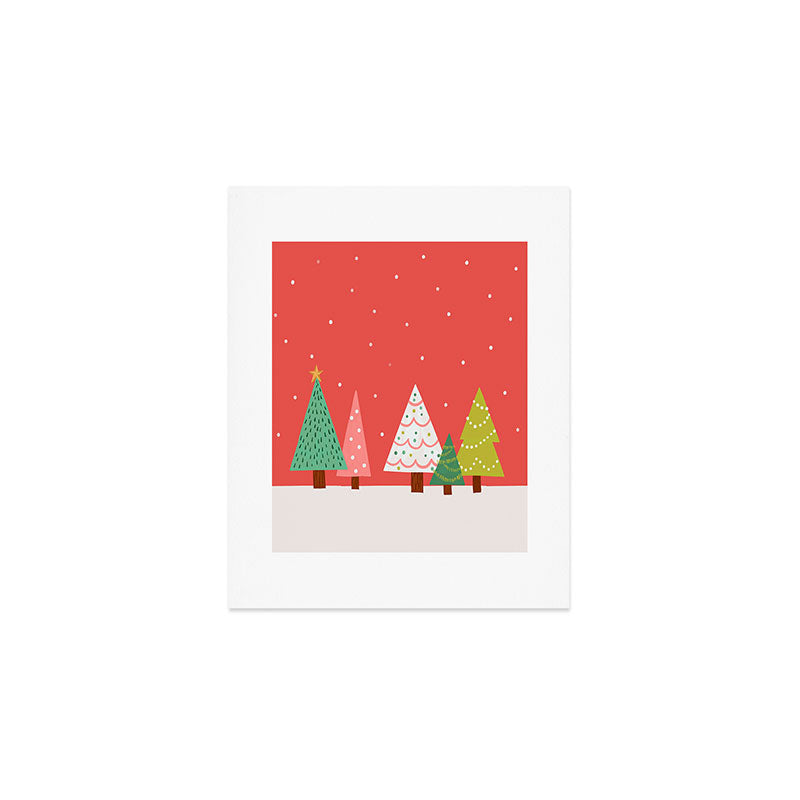 Holly Jolly Trees Art Print Gallery Image 1