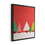 Holly Jolly Trees Framed Canvas Print Gallery Image 2