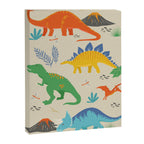 Jurassic Dinosaurs in Primary Colors Canvas Print Gallery Image 6
