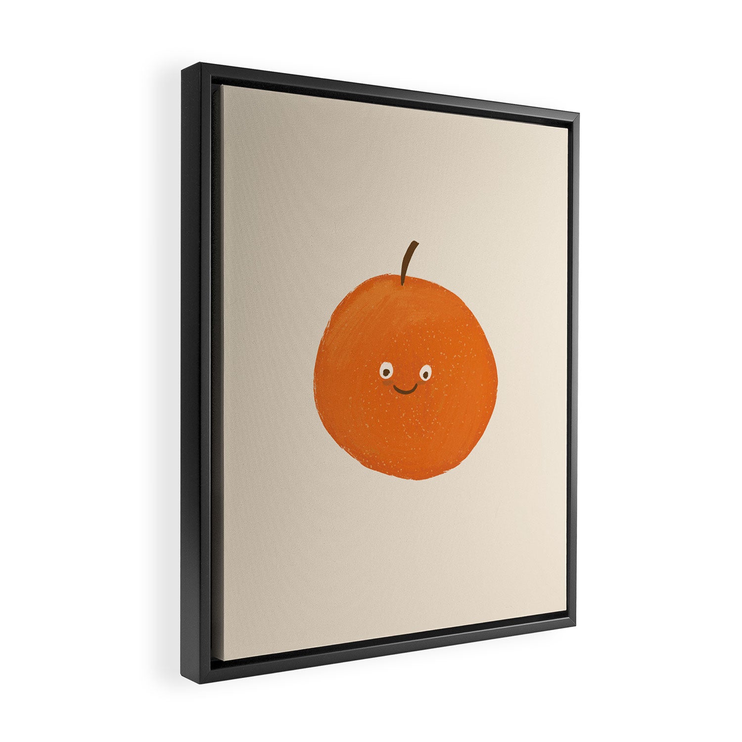 Kawaii Orange Framed Canvas Print Gallery Image 2