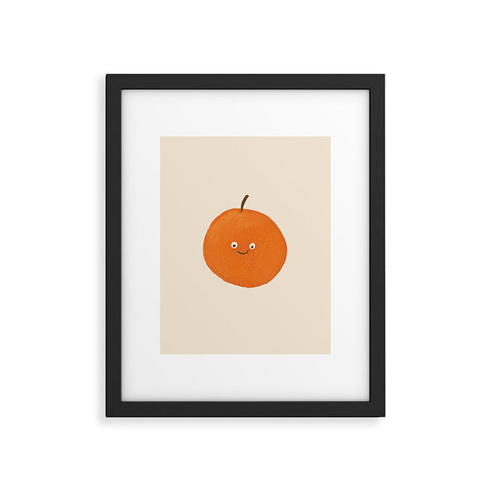 Kawaii Orange Framed Art Print Gallery Image 1