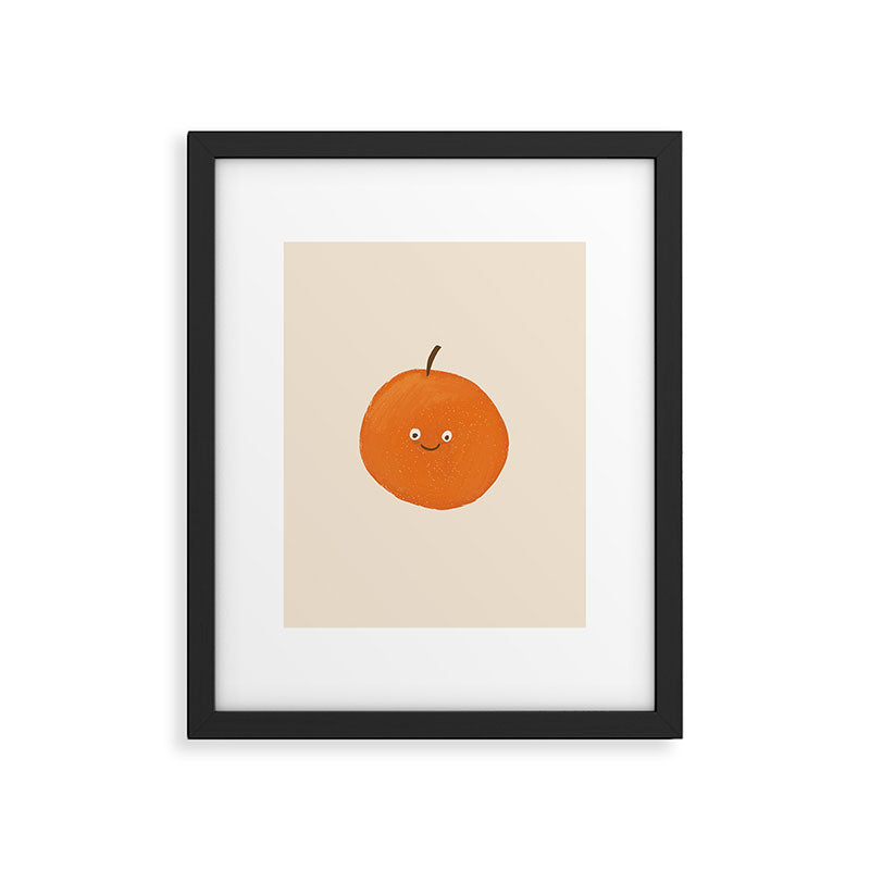 Kawaii Orange Framed Art Print Gallery Image 4