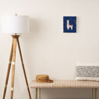 Llama on Blue Canvas Print Gallery Image 2