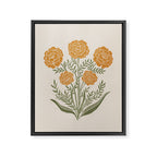 Marigold Block Print Framed Canvas Print Gallery Image 6