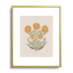 Marigold Block Print Framed Art Print Gallery Image 89