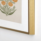Marigold Block Print Framed Art Print Gallery Image 4