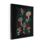 Moody Mushrooms and Pinecones Framed Canvas Print Gallery Image 2