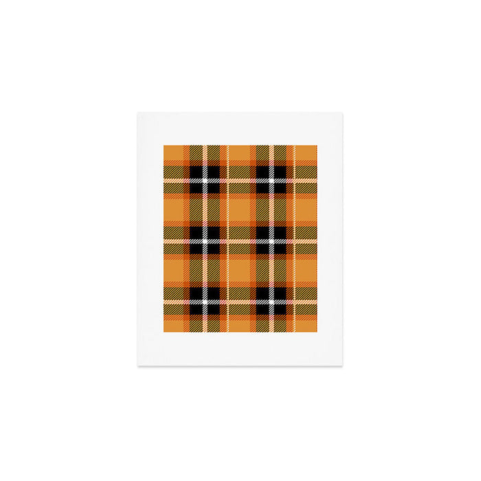 Orange + Black Plaid Art Print Gallery Image 1