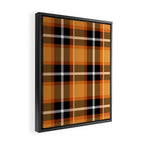 Orange + Black Plaid Framed Canvas Print Gallery Image 2