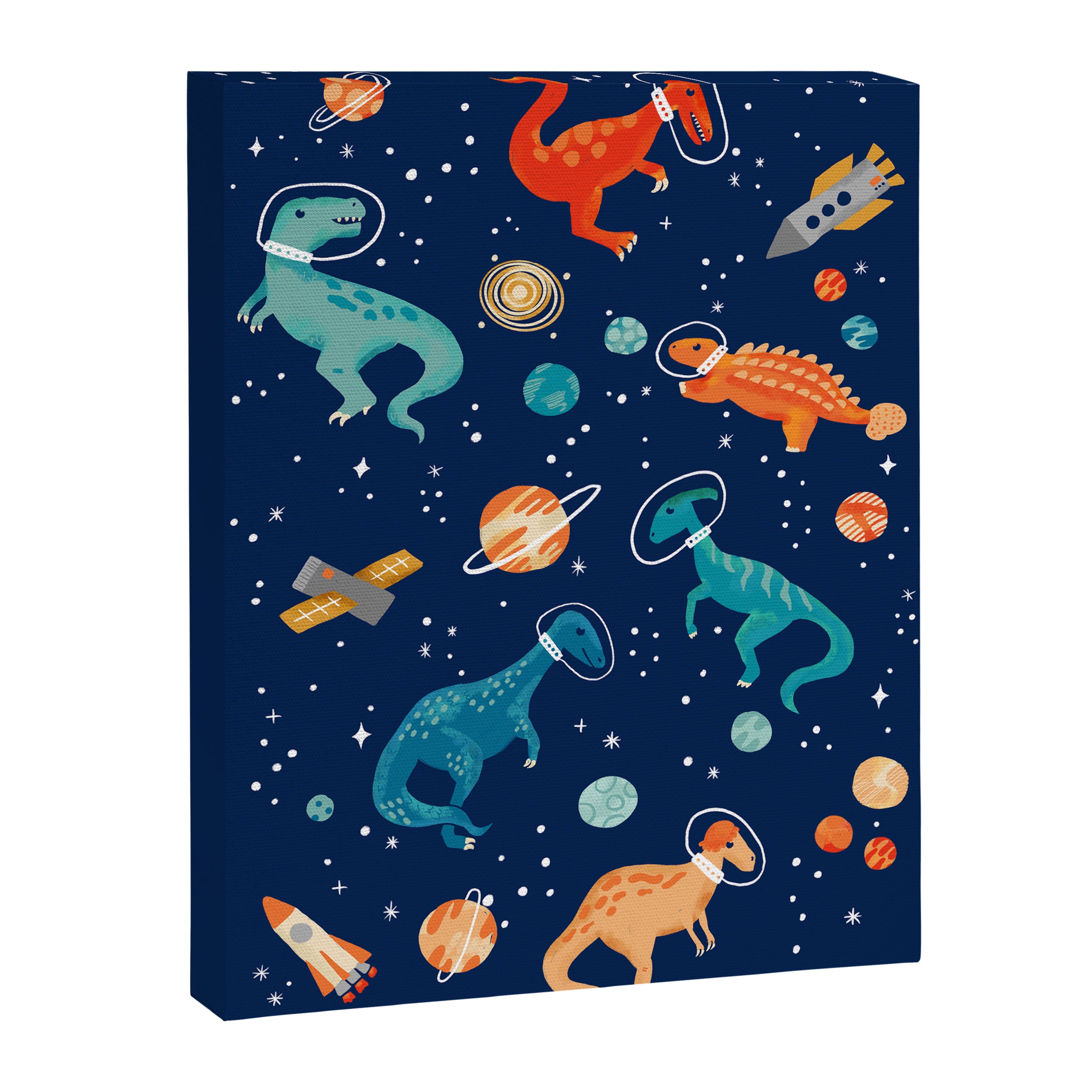 Painted Space Dinosaurs Canvas Print Gallery Image 6