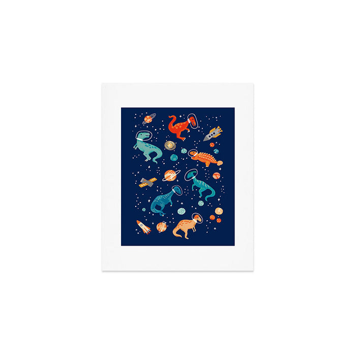 Painted Space Dinosaurs Art Print Gallery Image 1