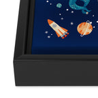 Painted Space Dinosaurs Framed Canvas Print Gallery Image 3