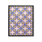 Palm Springs Orchid Tile - Pink and Cobalt Framed Canvas Print Gallery Image 8