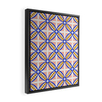 Palm Springs Orchid Tile - Pink and Cobalt Framed Canvas Print Gallery Image 2