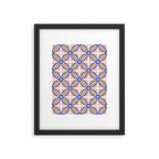 Palm Springs Orchid Tile - Pink and Cobalt Framed Art Print Gallery Image 6