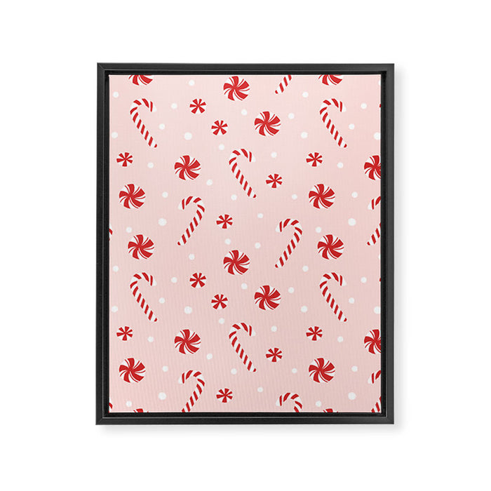 Peppermint Christmas Framed Canvas Print Gallery Image 1