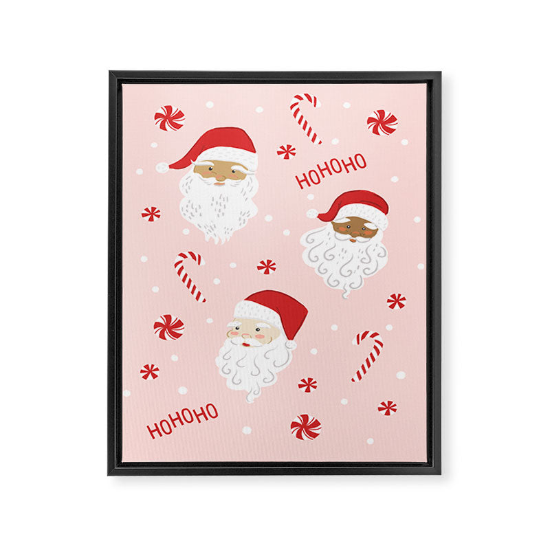Peppermint Santas Framed Canvas Print Gallery Image 8